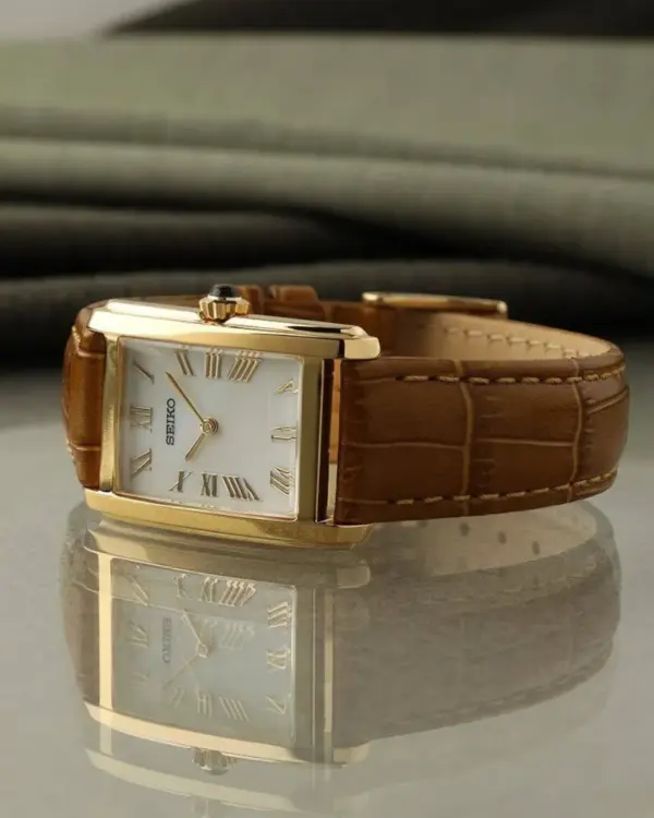 damklocka läderarmband