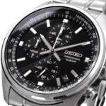 Seiko Classic Chronograph Svart/Stål 42 mm - Bild 2