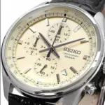 Seiko Conceptual Chronograph Antikvit/Svart läder 42 mm - Bild 2