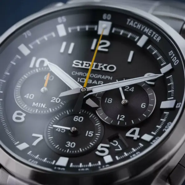 Seiko Classic Quartz Chronograph Svart, bild 2
