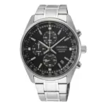 Seiko Classic Chronograph Svart/Stål 42 mm