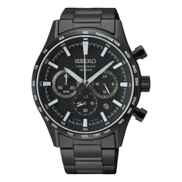 Seiko Discover More Quartz Chronograph Svart
