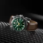 Seiko Kinetic Grön/Brunt läder 43 mm - Bild 2