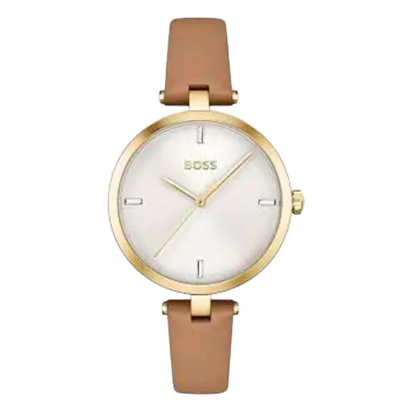 Hugo Boss Majesty Quartz Läderarmband Silver