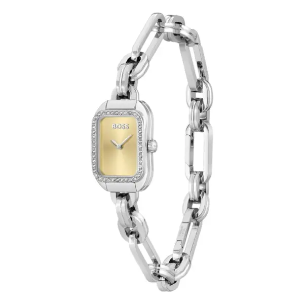Hugo Boss Hailey Quartz Kristaller Stållänk Guld, bild 2