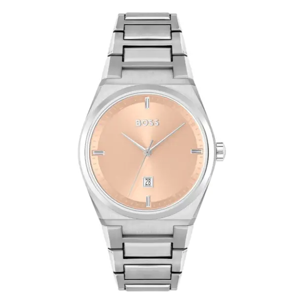 Hugo Boss Steer Quartz Stållänk Roséguld