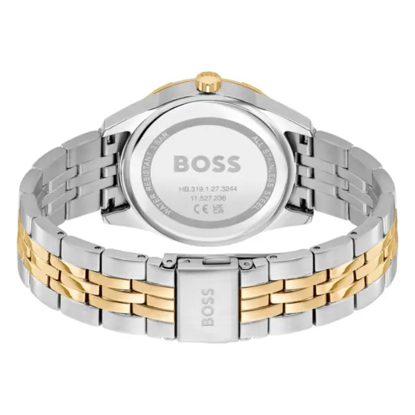 Hugo Boss Rhea Quartz Kristaller Tvåfärgad Stållänk Silver, bild 2