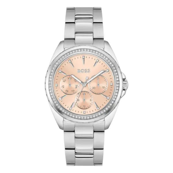 Hugo Boss Atea Quartz Multifunktion Stållänk Rosa
