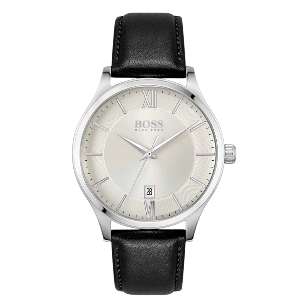 1513893_1 Hugo Boss Quartz Grå/Läder 41 mm - Bild 1
