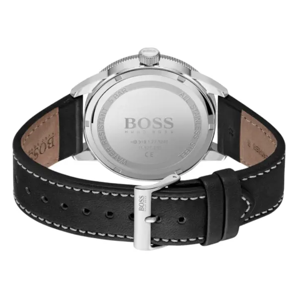 Hugo Boss Drifter Quartz Läderarmband Svart, bild 2