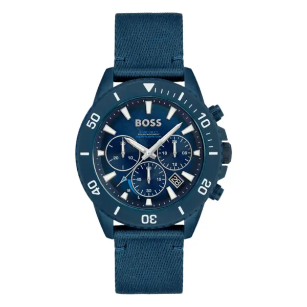 Hugo Boss Admiral Solar Kronograf Textilarmband Blå