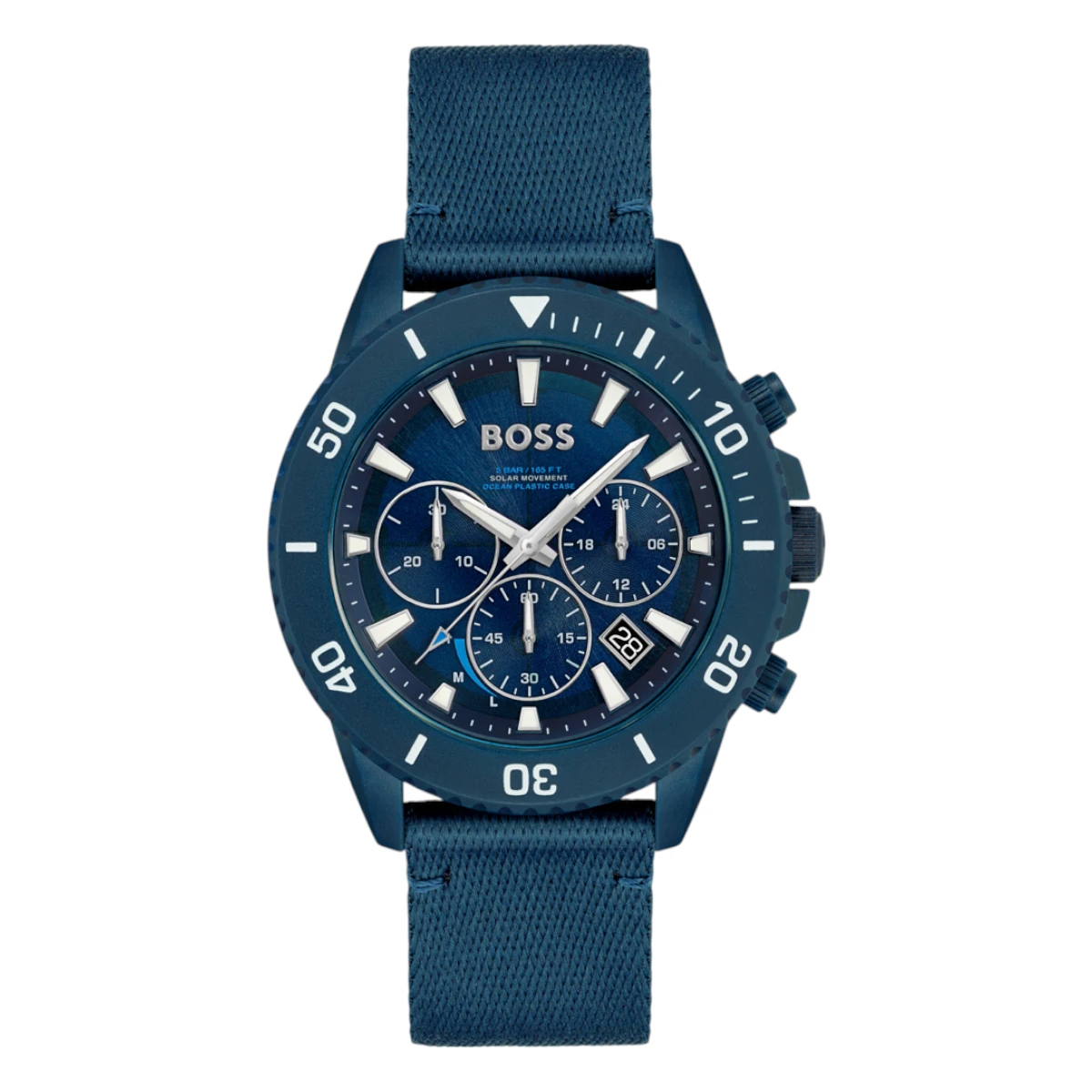 1513919_1 Hugo Boss Quartz Blå/Textil 46 mm - Bild 1