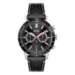 Hugo Boss Quartz Svart/Läder 46 mm