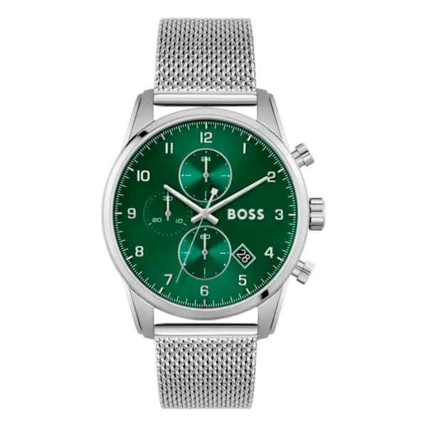 Hugo Boss Skymaster Quartz Kronograf Meshlänk Grön