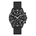 Hugo Boss Quartz Marinblå/Läder 43 mm