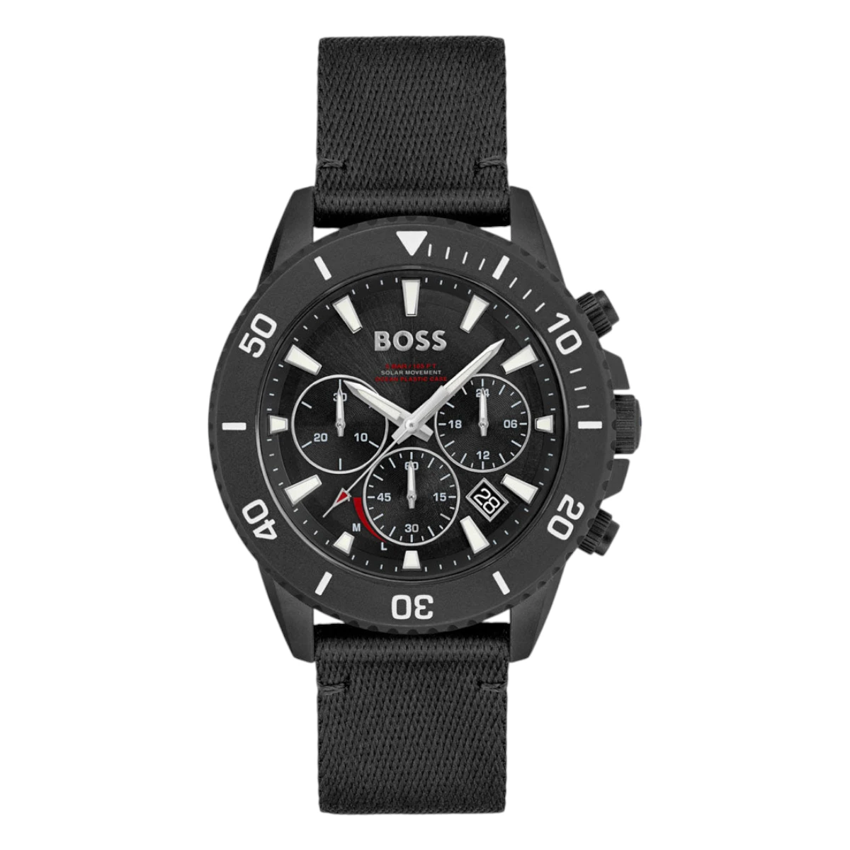1513940_1 Hugo Boss Quartz Marinblå/Läder 43 mm - Bild 1