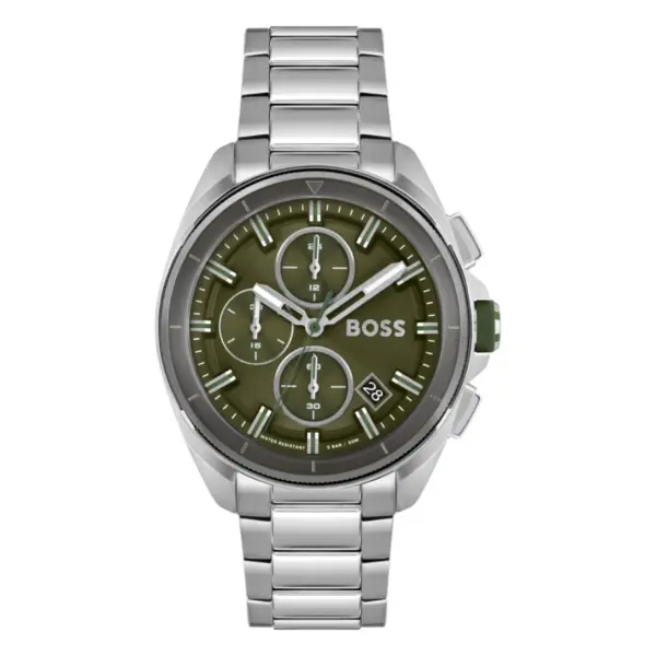 Hugo Boss Volane Quartz Kronograf Stållänk Grön