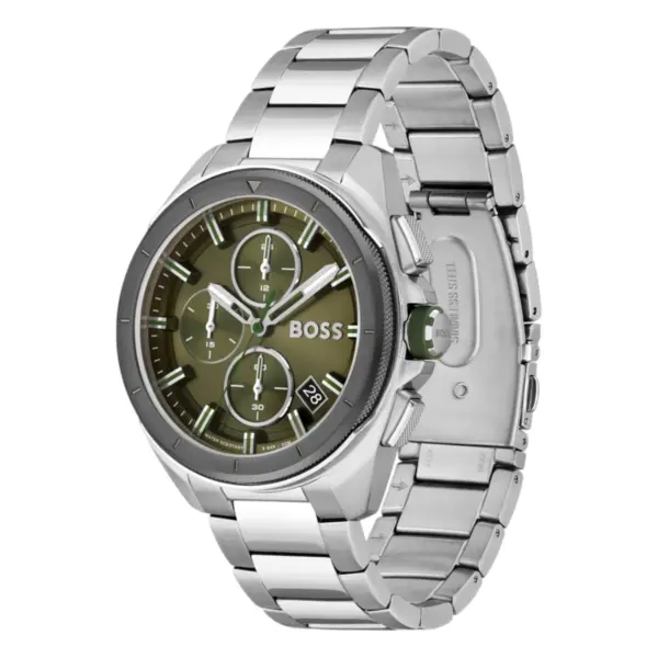 Hugo Boss Volane Quartz Kronograf Stållänk Grön, bild 2
