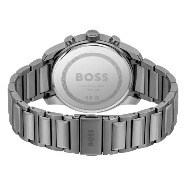 Hugo Boss Trace Quartz Kronograf Grå Stållänk Grå, bild 2