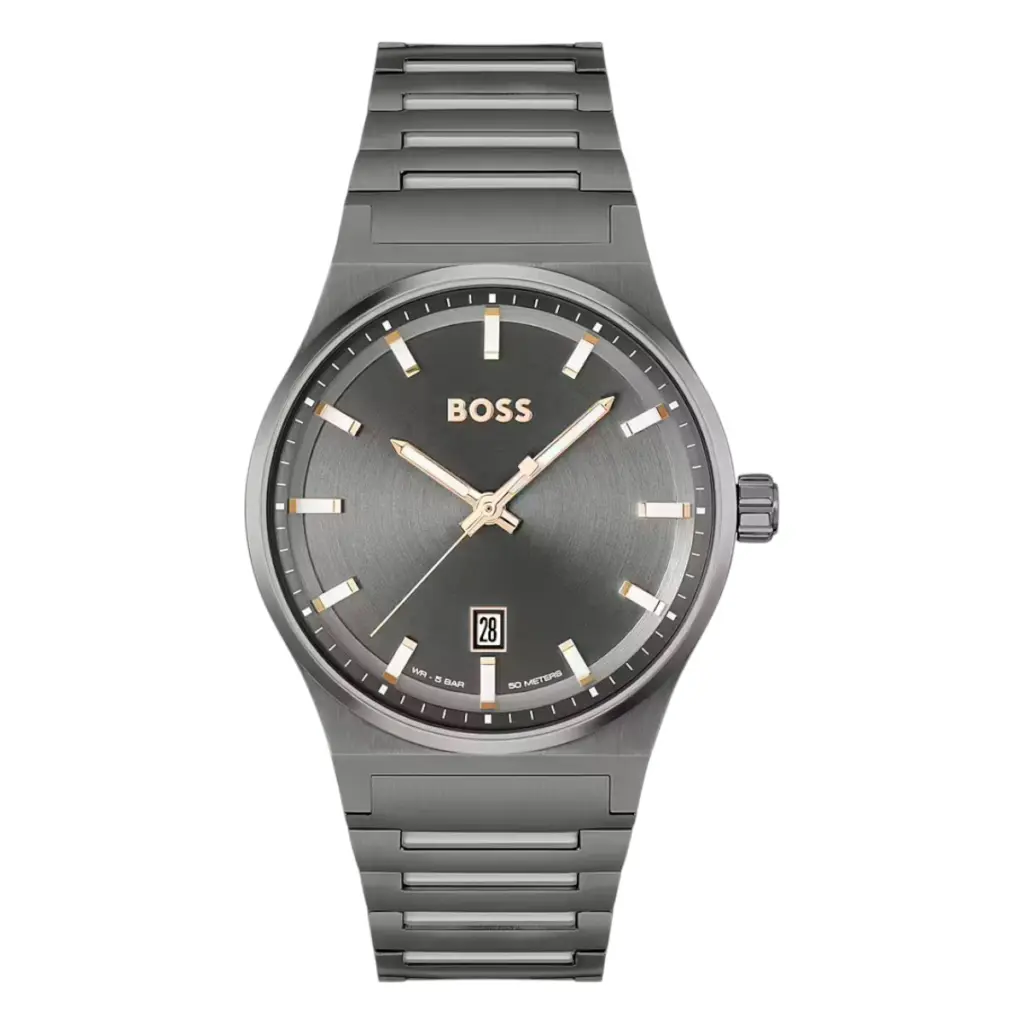 Hugo Boss Candor Quartz Grå Stållänk Grå