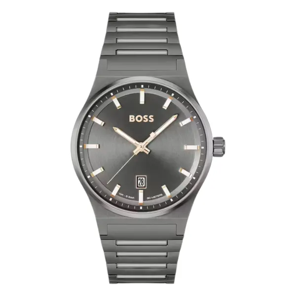Hugo Boss Candor Quartz Grå Stållänk Grå