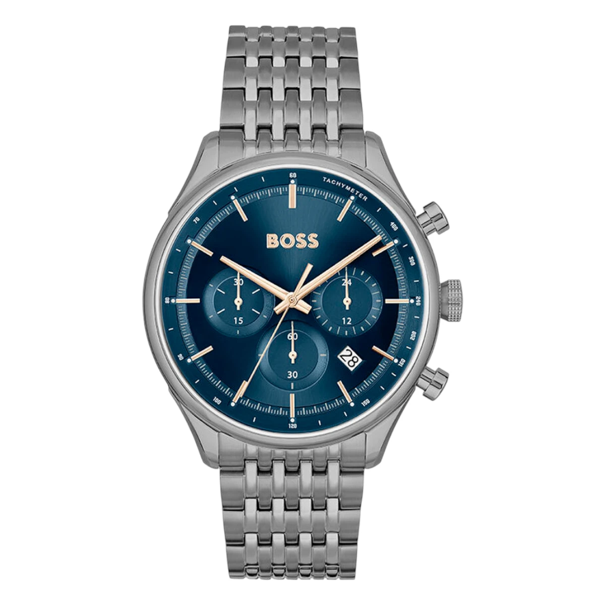 1514083_1 Hugo Boss Quartz Marinblå/Grå 45 mm - Bild 1