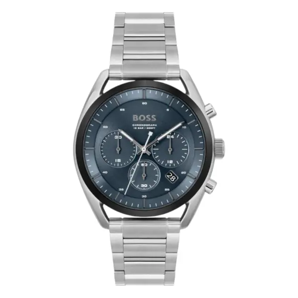 Hugo Boss Top Quartz Kronograf Stållänk Blå