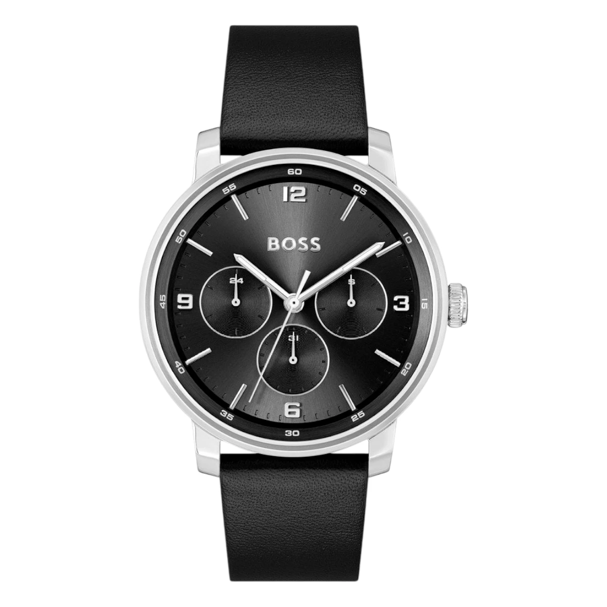 1514125_1 Hugo Boss Quartz Svart/Läder 44 mm - Bild 1