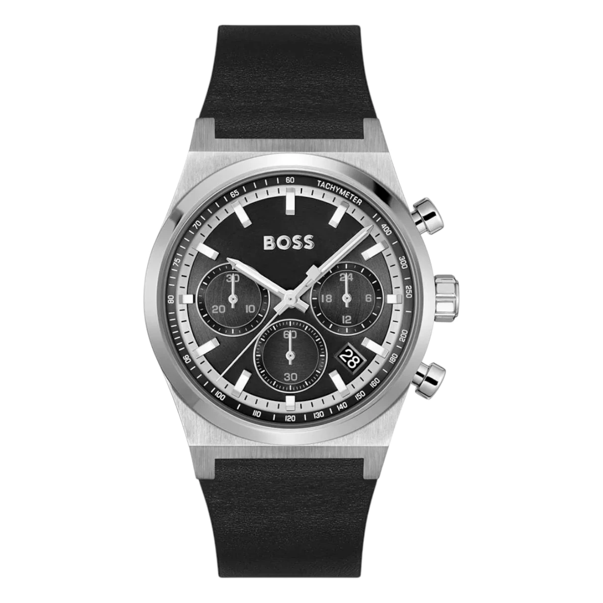 1514218_1 Hugo Boss Quartz Svart/Läder 41 mm - Bild 1