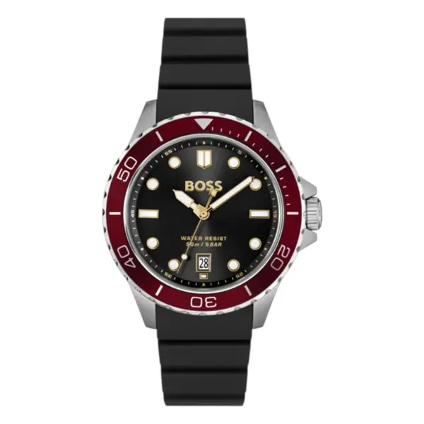 Hugo Boss Troper Sport Quartz Silikonarmband Svart