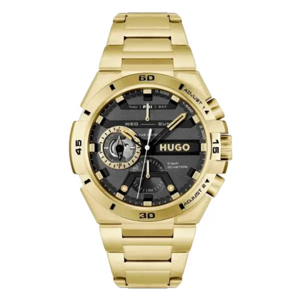 HUGO Wild Quartz Multifunktion Guldfärgad Stållänk