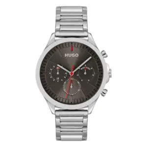 HUGO Smash Multi Quartz Multifunktion Stållänk Grå