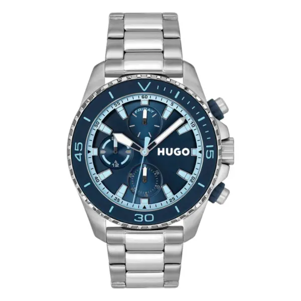 HUGO Dive Quartz Multifunktion Stållänk Blå