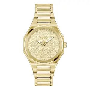 HUGO Grail For Her Quartz Guldfärgad Stållänk Guldfärgad