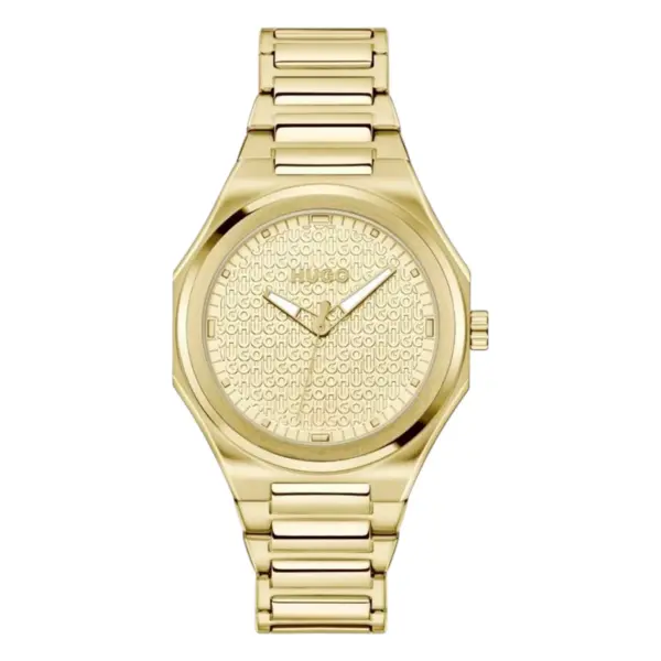 HUGO Grail For Her Quartz Guldfärgad Stållänk Guldfärgad