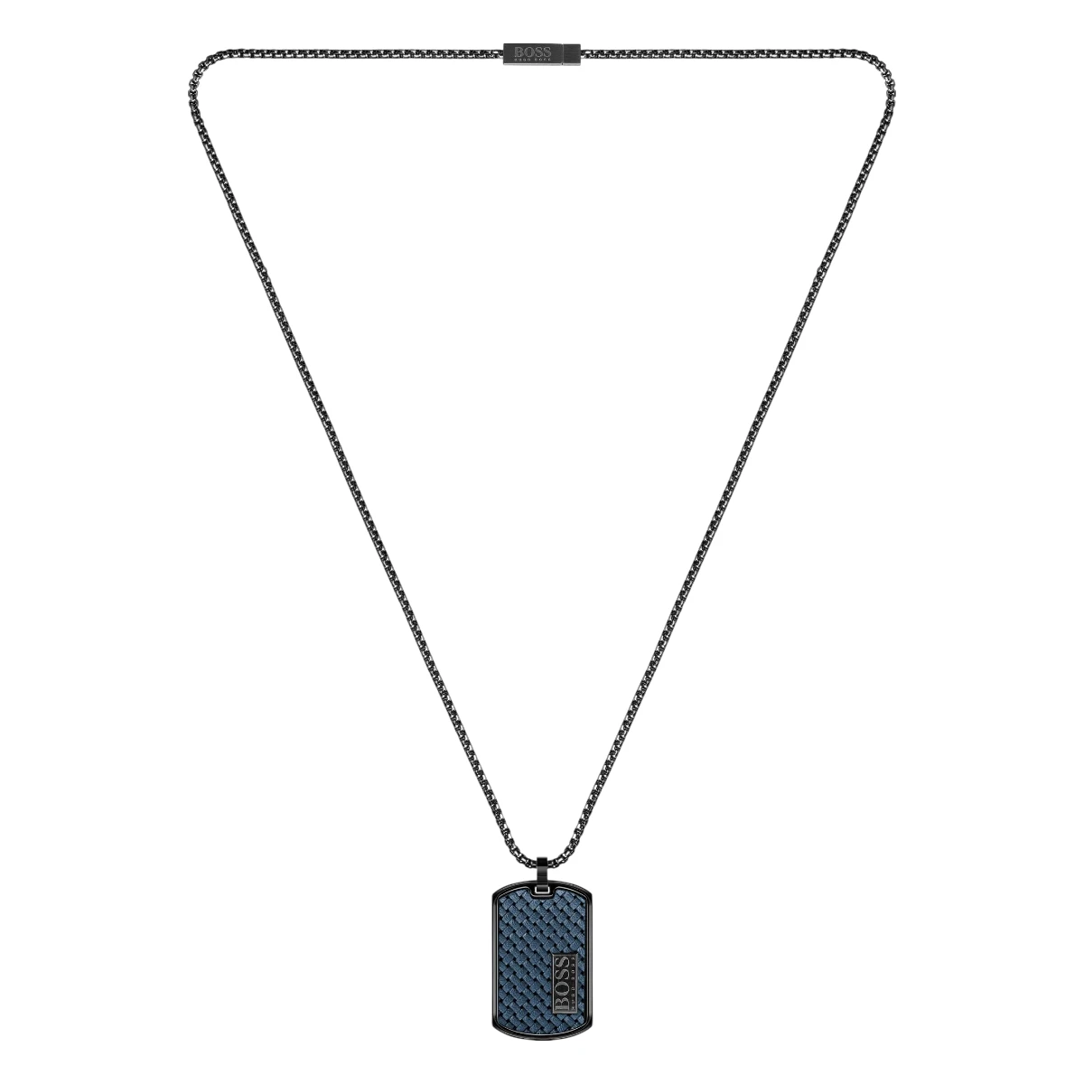1580181 BOSS Lander Halsband Stål Svart Blå - Bild 1