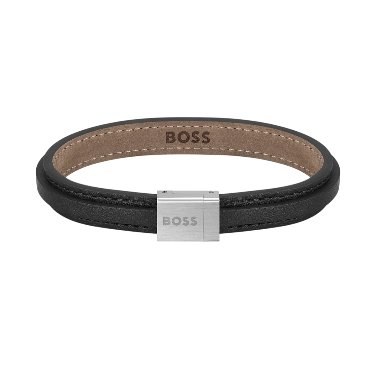 1580328S BOSS Grover Armband Läder Svart - Bild 1