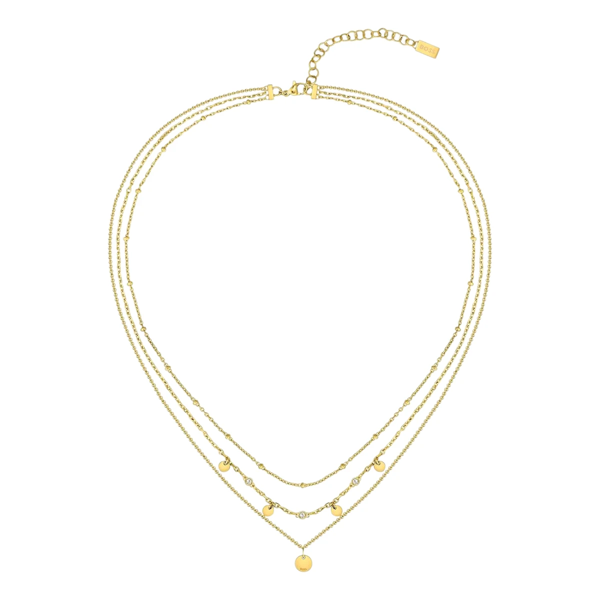 1580334 BOSS Iris Halsband Stål Guld - Bild 1