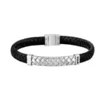 BOSS Tailored Armband Läder Svart