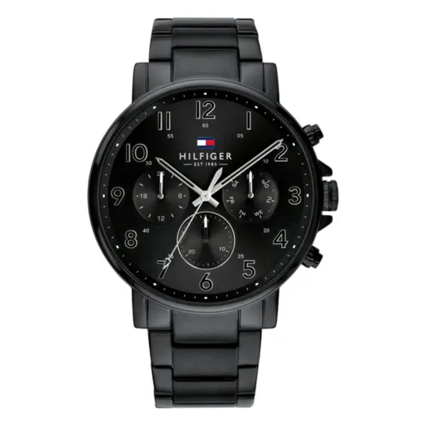 Tommy Hilfiger Daniel Quartz Stållänk Svart