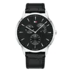 Tommy Hilfiger Brad Quartz Läder Svart