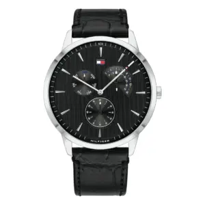 Tommy Hilfiger Brad Quartz Läder Svart