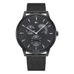 Tommy Hilfiger Brad Quartz Svart Stållänk Svart