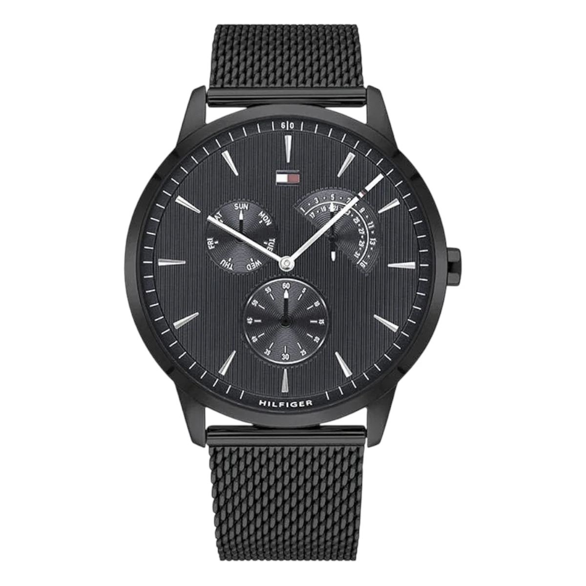 1710392 Tommy Hilfiger Brad Quartz Svart Stållänk Svart