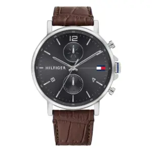 Tommy Hilfiger Daniel Quartz Läder Grå
