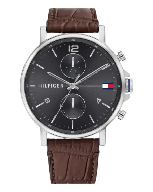 Tommy Hilfiger Daniel Quartz Läder Grå