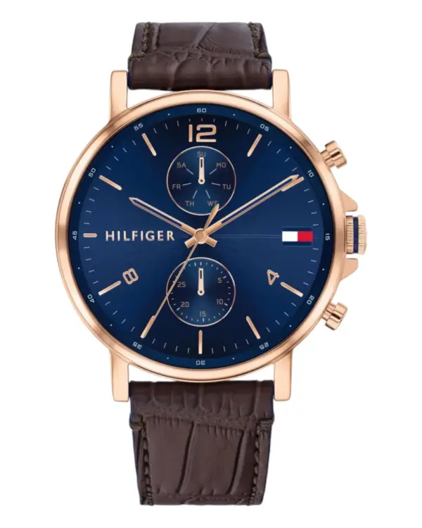Tommy Hilfiger Daniel Quartz Läder Blå