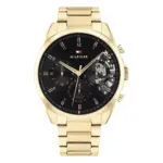 Tommy Hilfiger Baker Quartz Skelettiserad Stållänk Svart
