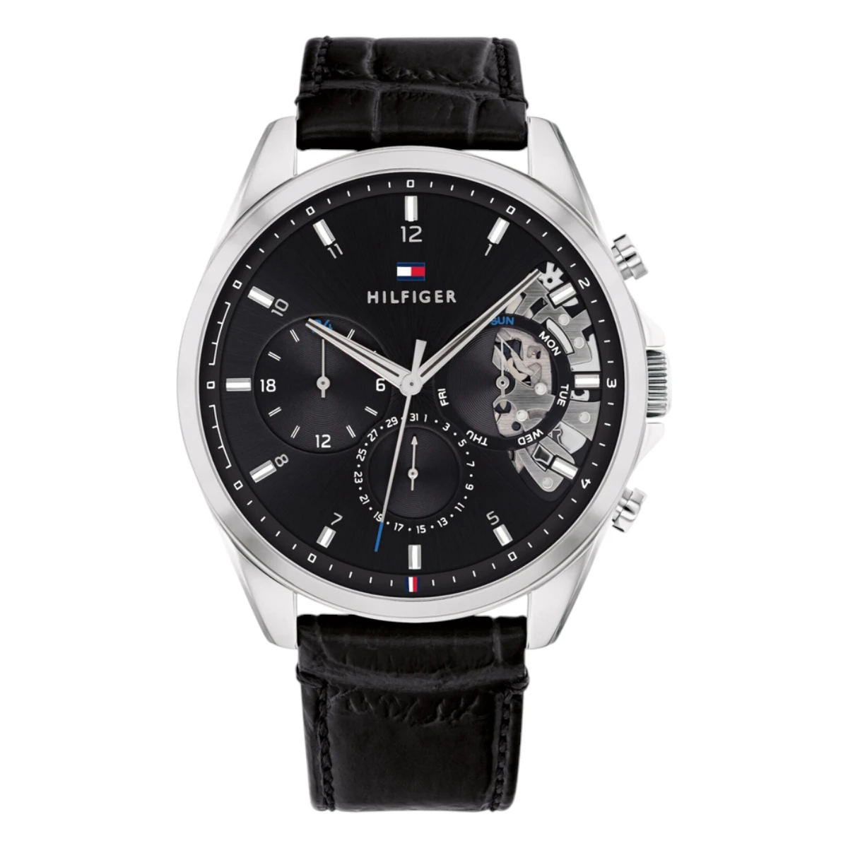1710449 Tommy Hilfiger Baker Quartz Läder Svart