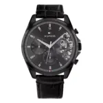 Tommy Hilfiger Baker Quartz Skelettiserad Läder Grå
